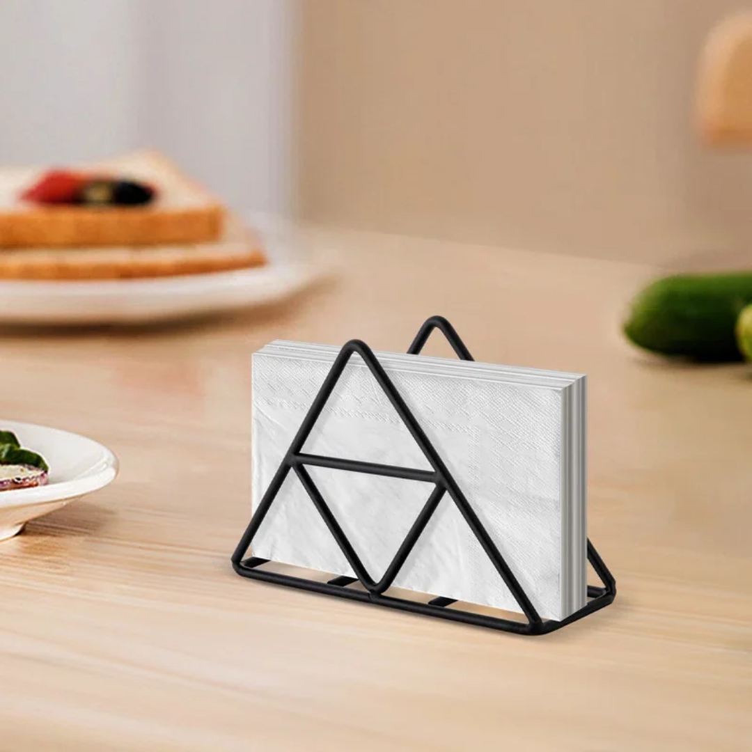 Modern Metallic Napkin Holder for Kitchen and Table Accessory