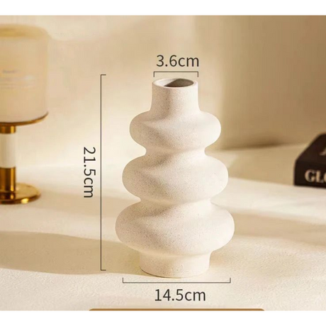 Modern Minimalist Spiral Shaped Decorative Flower Vase |Elegant Home Decor Accent for Aesthetic Living Spaces