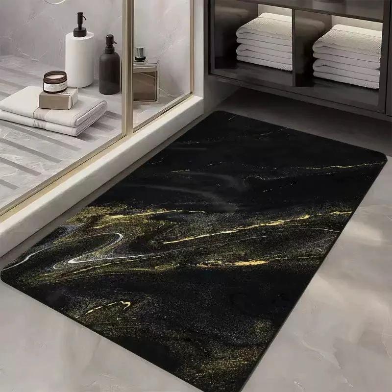 Modern Super Absorbent Anti-Slip Diatom Mud Bathmat – 50x80cm | Fast-Dry Rubber-Backed Bathroom Mat Bath Mats & Rugs