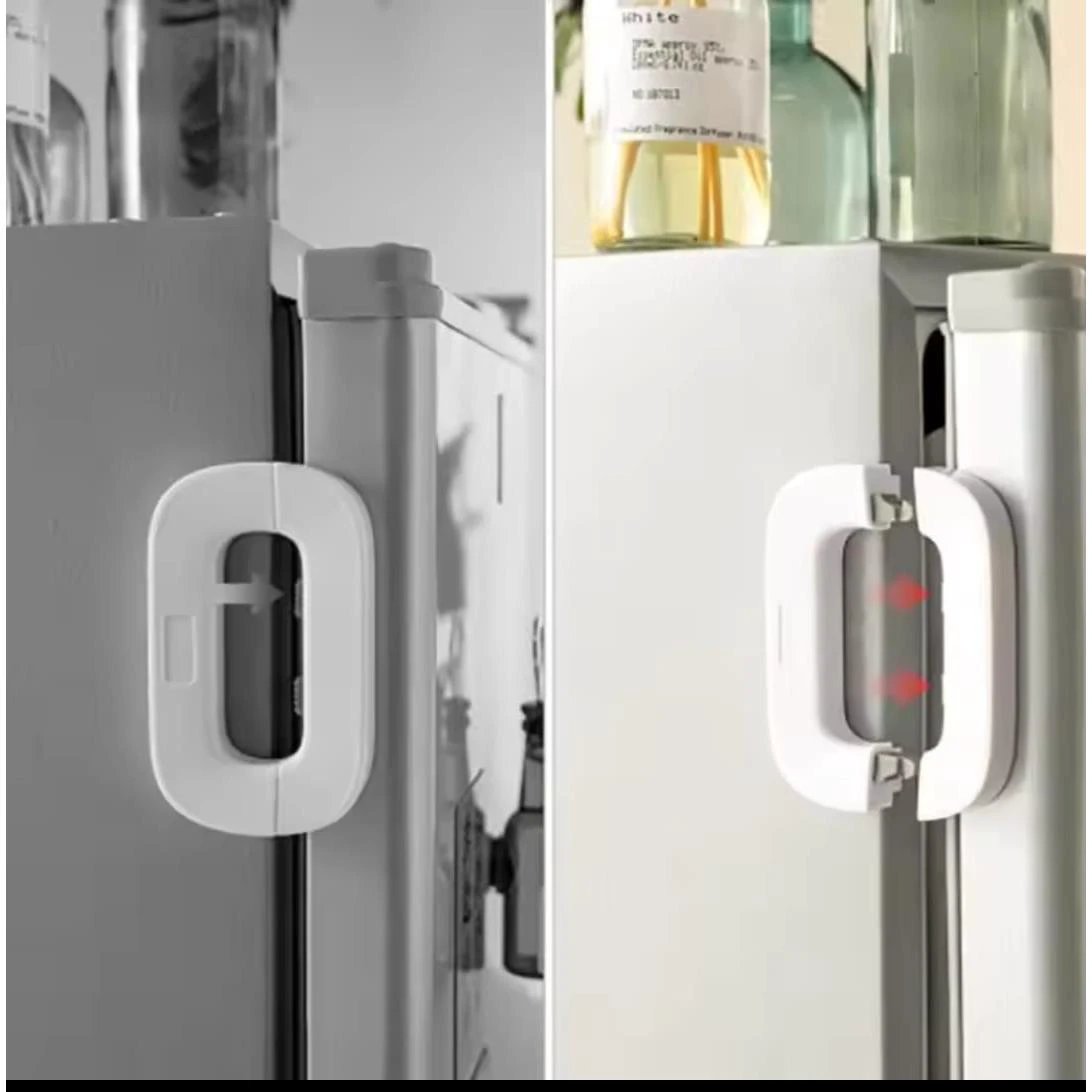 Multi Function Safety Lock for Refrigerators and Cabinets – Keyed Latch Design Safety Cabinet Locks
