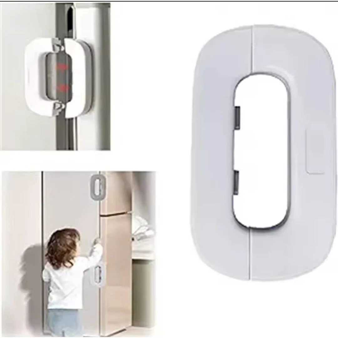Multi Function Safety Lock for Refrigerators and Cabinets – Keyed Latch Design Safety Cabinet Locks