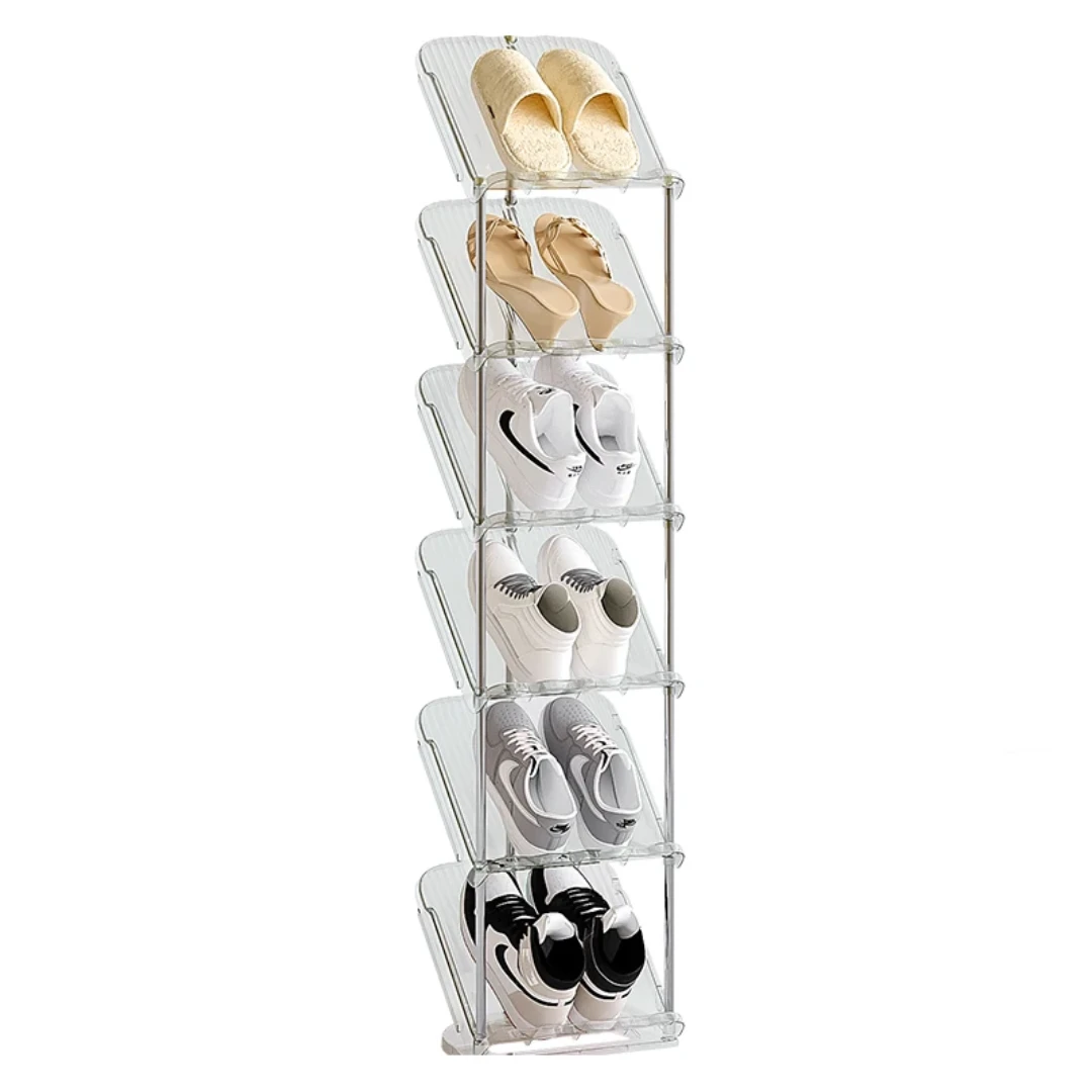 Multi Layer Shoe Shelf Organizer – Stackable Transparent Shoe Tower Shoe Organizers