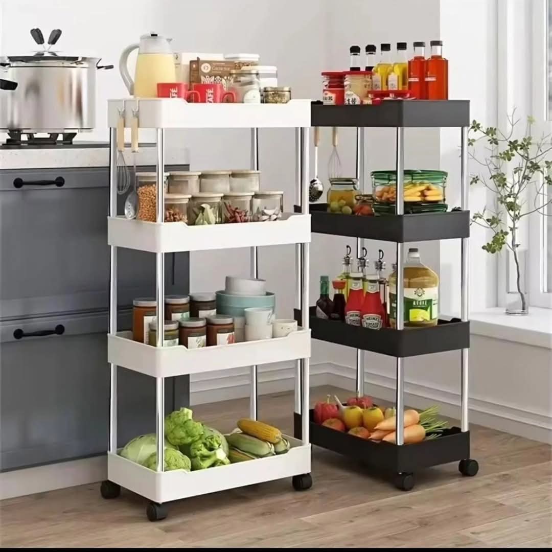 Multifunctional 4 Layer Trolley Rack