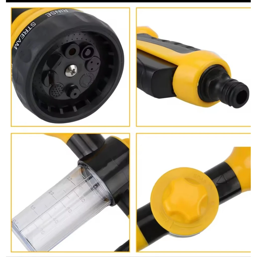 Multifunctional Portable Water Gun with 8 Spray Patterns Car wash Car Wash Solutions