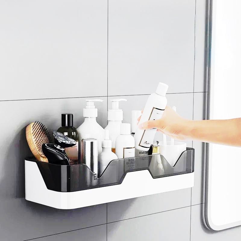 Multifunctional Shower Bathroom Storage Rack | Black Bathroom Shelf Organizer | No Drill Installation | Showers, Bathrooms
