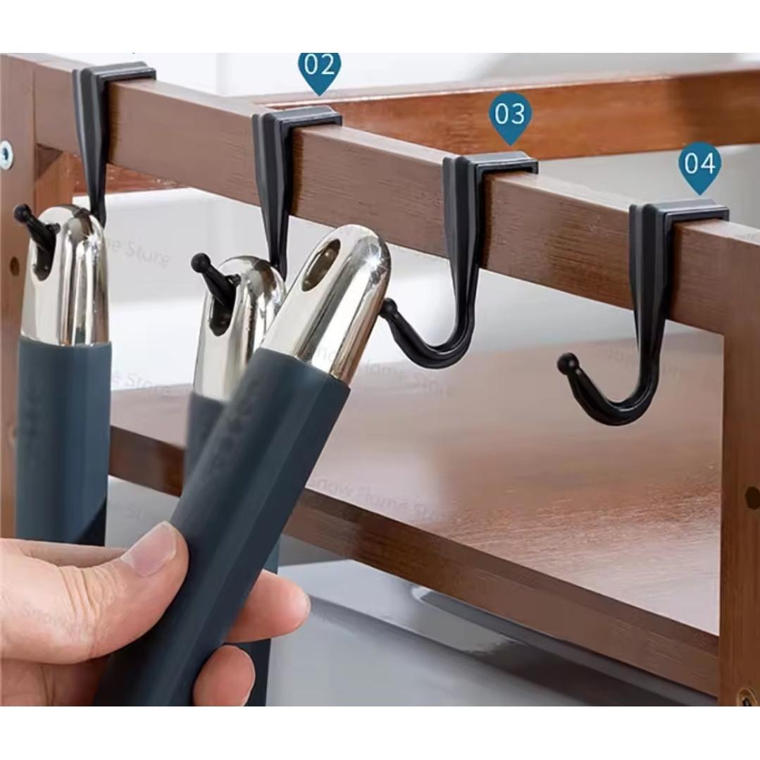 Multilayer Microwave & Multipurpose Stand Storage Shelf with Hanging Hooks & Chopping Board Holder Strong & Durable Organizer