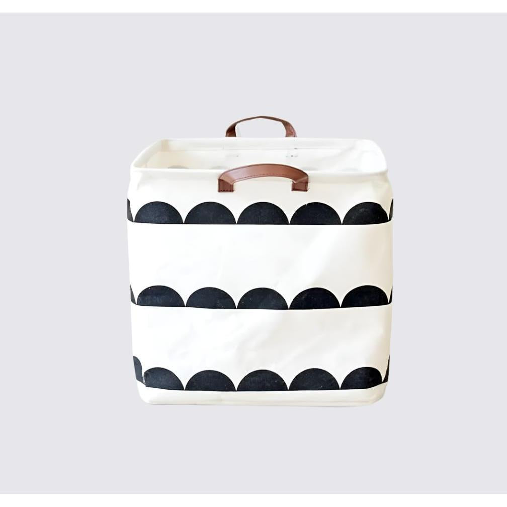 Multipurpose Cotton & Linen Storage Basket | Foldable with Handles | Versatile Organizer for Laundry & Toys