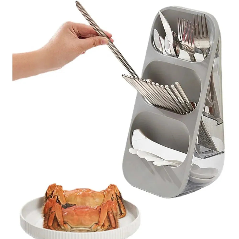 Multipurpose Plastic Efficient Cutlery & Makeup Brush Organizer | Spoons | Forks | Knives | Makeup Brushes Storage Organzier