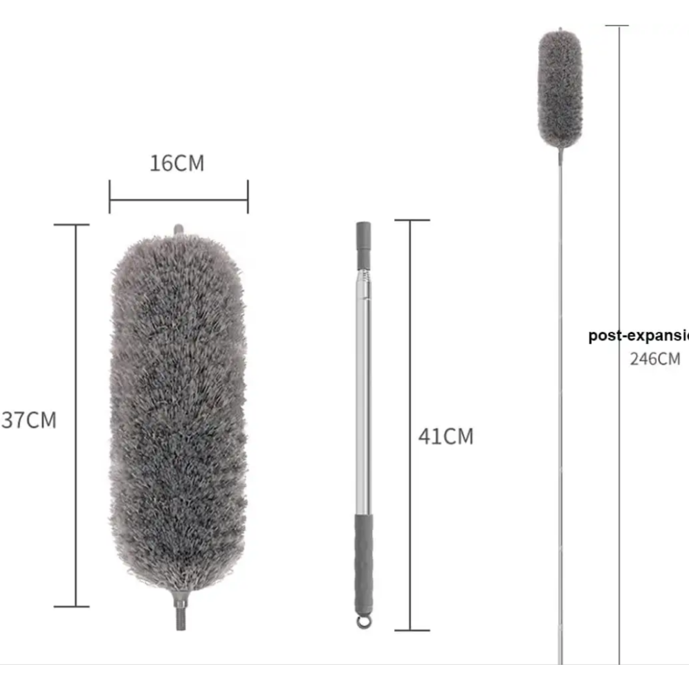Multipurpose Telescopic Adjustable Microfiber Cleaner Flexible & Efficient Cleaning Tool
