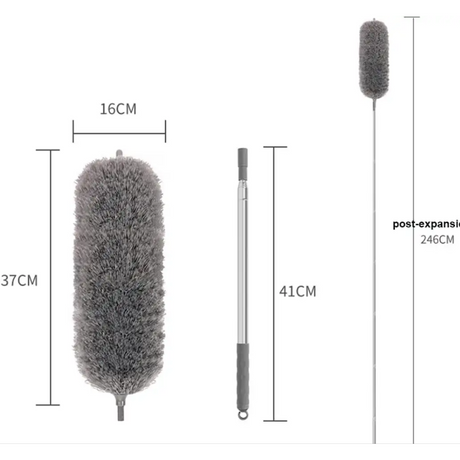 Multipurpose Telescopic Adjustable Microfiber Cleaner Flexible & Efficient Cleaning Tool