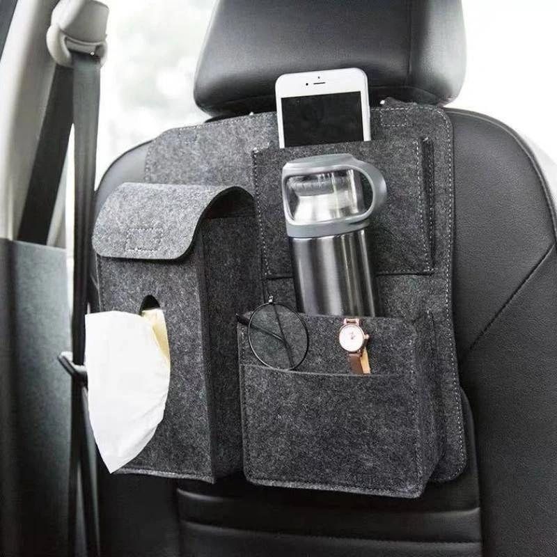 New Design Canvas Car Back Seat Organizer Waterproof Size 220mm x 270mm x 140mm Car accessories Vehicle Organizers