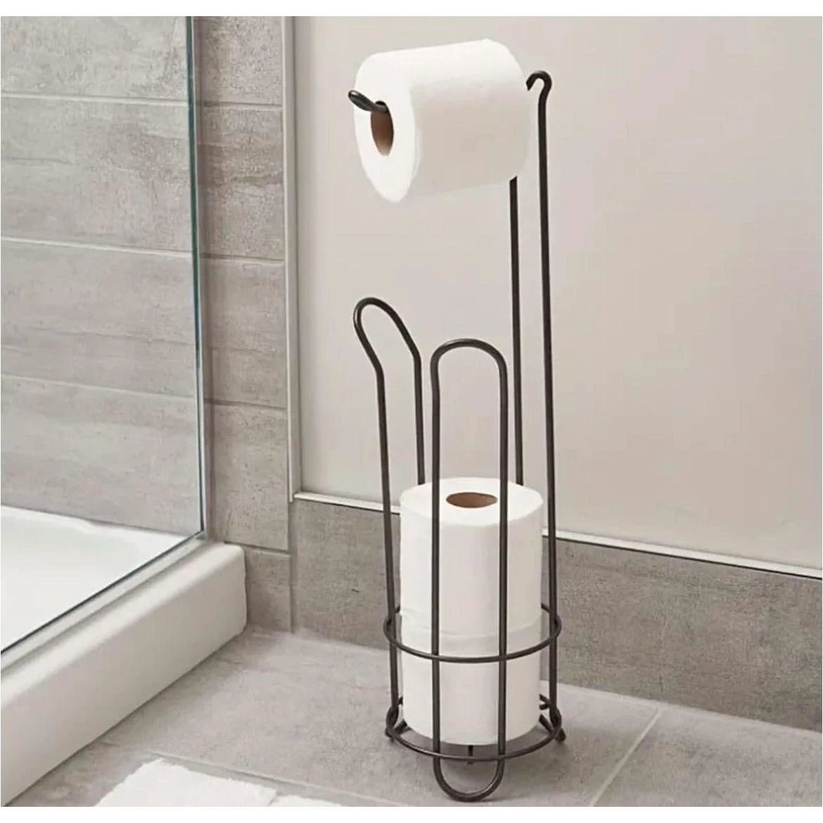 New Metallic Toilet Tissue Holder Matte Black Finish Tissue holders Toilet Paper Holders