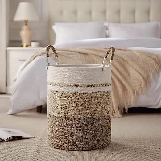 Non Woven Cotton Basket | Large Storage for Toys, Laundry, and Organization Laundry hampers and basket Household Storage Bags