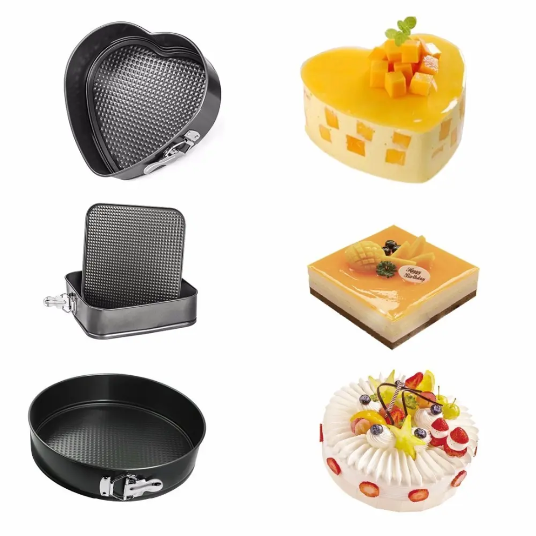 Nonstick Cake Mould Set 3pcs in 24cm 26cm 28cm for Baking and Layered Cakes