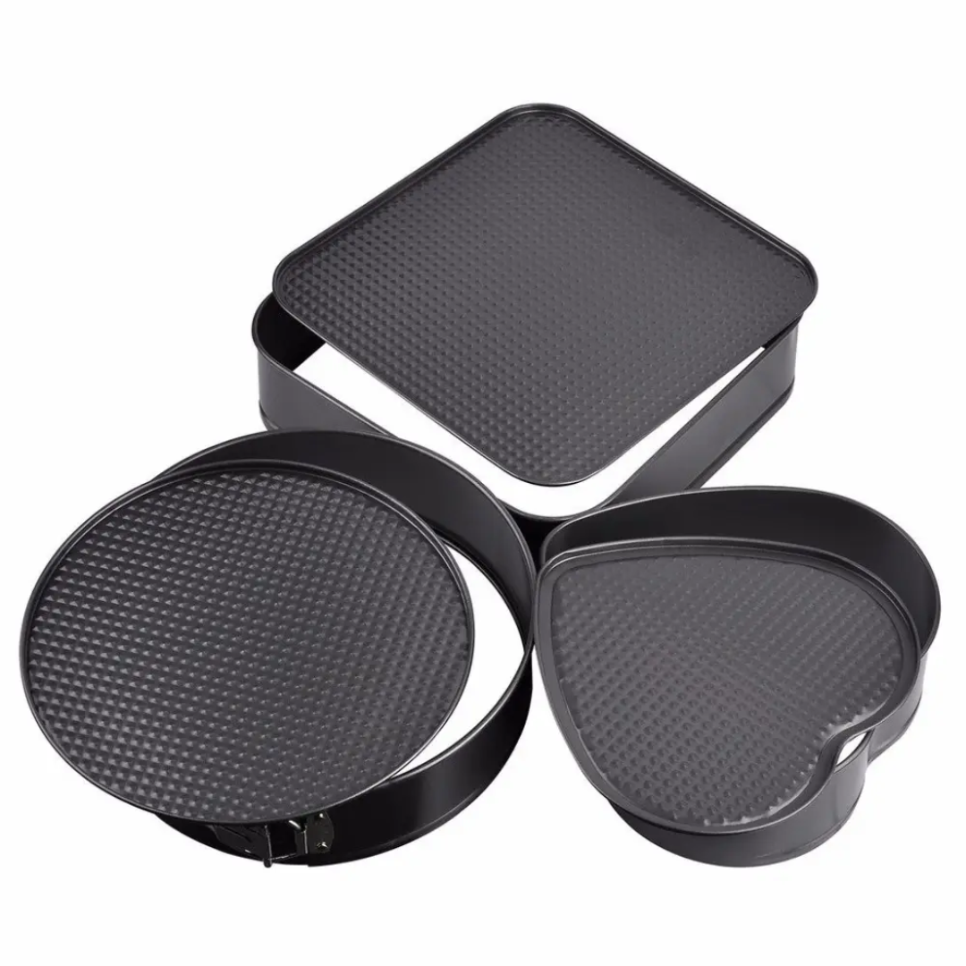 Nonstick Cake Mould Set 3pcs in 24cm 26cm 28cm for Baking and Layered Cakes