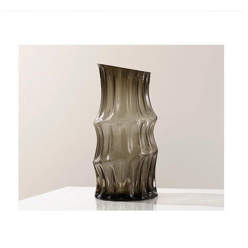 Nordic Heavy Creative Dark Glass Vase 35cm