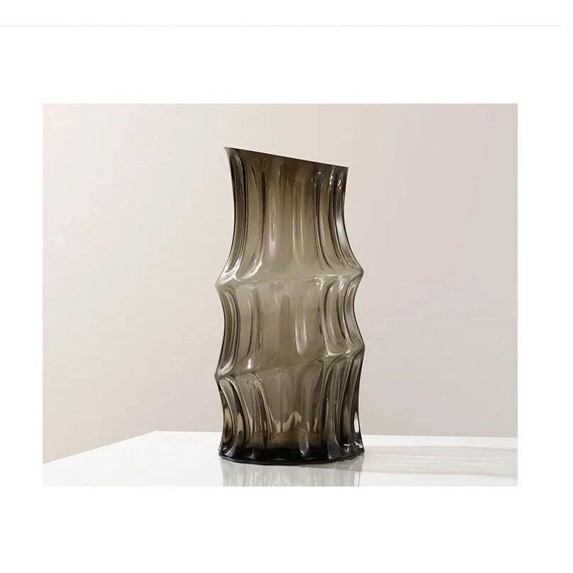 Nordic Heavy Creative Dark Glass Vase 35cm General Home - Decor Vases
