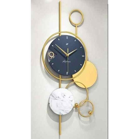 Nordic Luxury Wall Clock | Modern Iron Art Silent Design