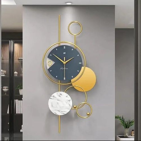 Nordic Luxury Wall Clock | Modern Iron Art Silent Design