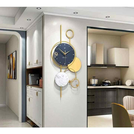 Nordic Luxury Wall Clock | Modern Iron Art Silent Design