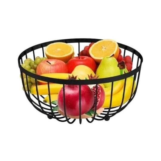 Nordic Minimalist Elegant Heavy Round Metal Fruit Basket kitchen and dinning Kitchen Counter & Beverage Station Organizers