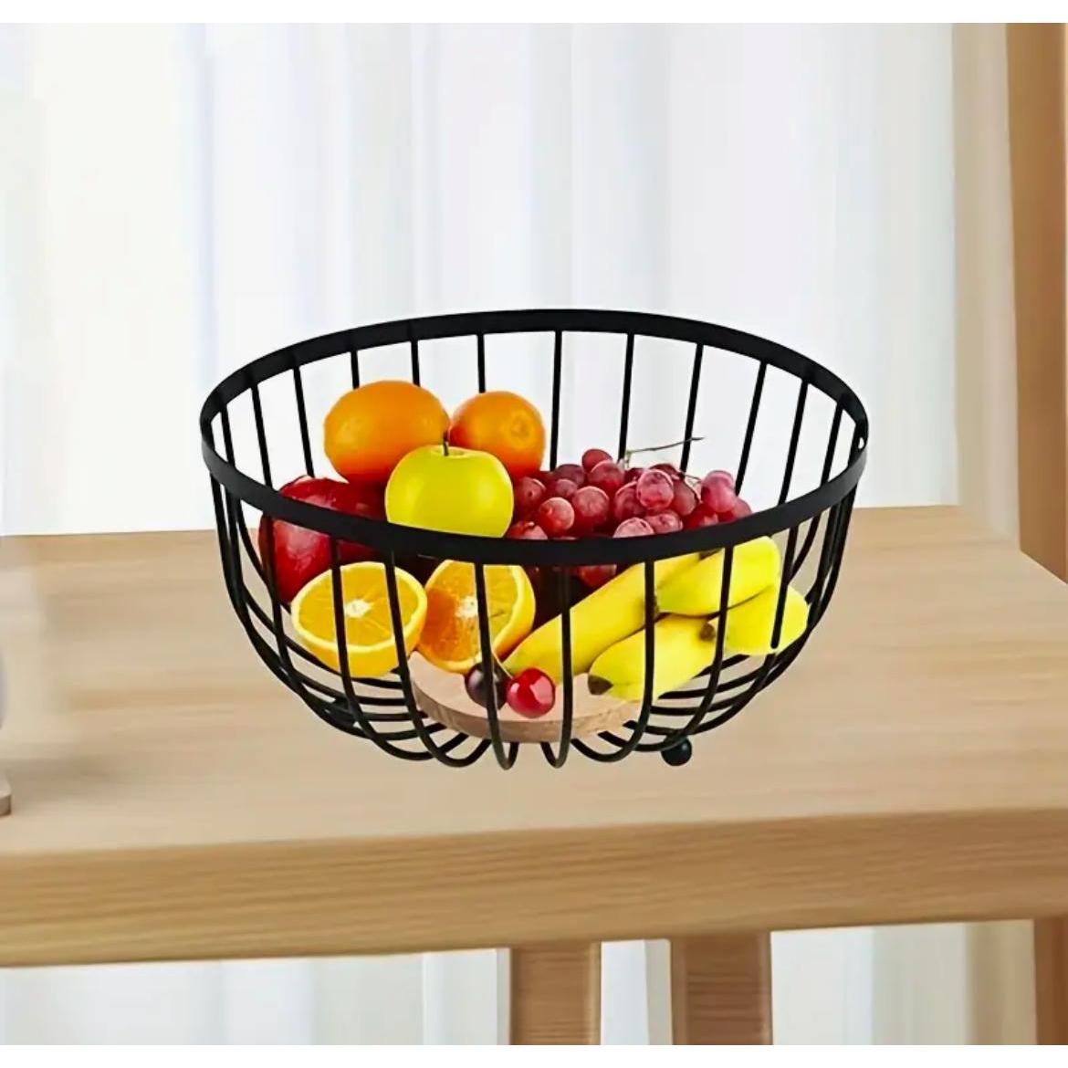 Nordic Minimalist Elegant Heavy Round Metal Fruit Basket