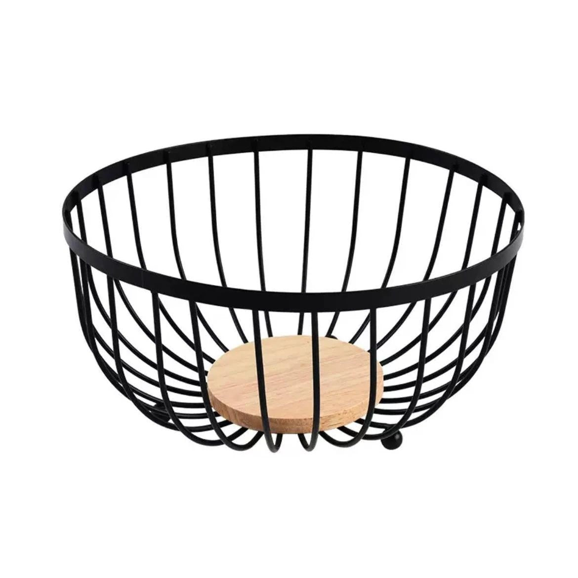 Nordic Minimalist Elegant Heavy Round Metal Fruit Basket kitchen and dinning Kitchen Counter & Beverage Station Organizers