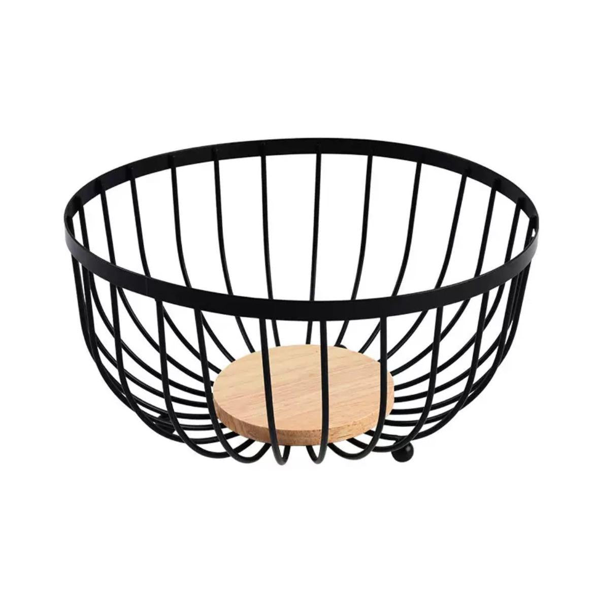 Nordic Minimalist Elegant Heavy Round Metal Fruit Basket