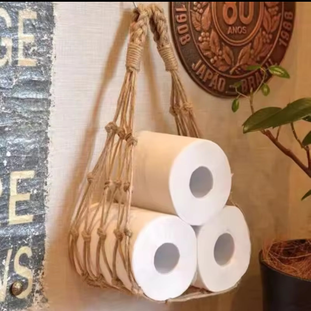 Nordic Style Hanging Cotton Rope Roll Paper Holder