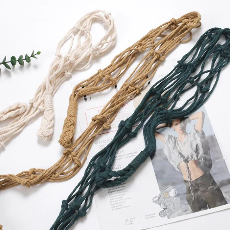 Nordic Style Hanging Cotton Rope Roll Paper Holder Elegant & Minimalist Design Bathroom Accessories Toilet Paper Holders