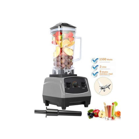Nunix PB-02 Commercial Blender 2L, 1500W, 6 Stainless Steel Blades, 2-in-1 High-Speed Blender.