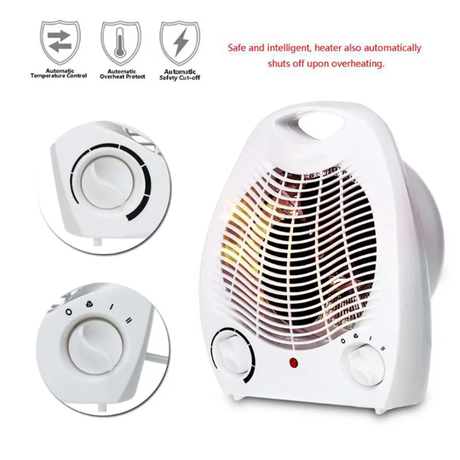 Nunix Room Heater NH01 with 2 Heat Settings and Adjustable Power 1000W or 2000W