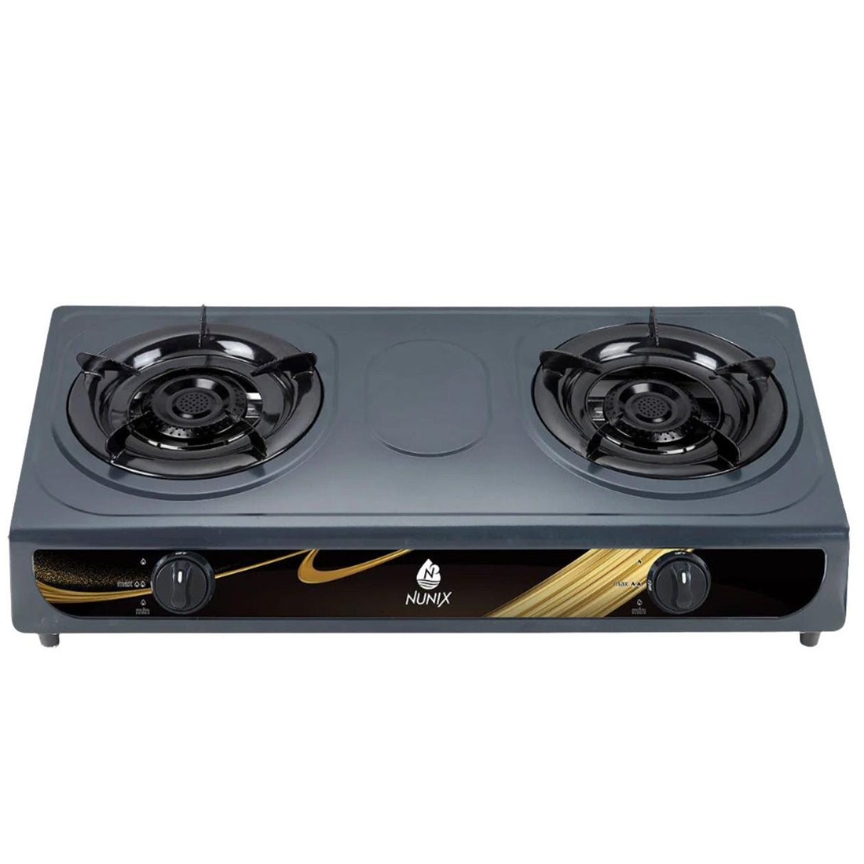 Nunix TwoBurner Auto Ignition Gas Stove,high efficiency burners, Stainless steel double tops,high heat output, Outdoor cooking, Camping cookware.