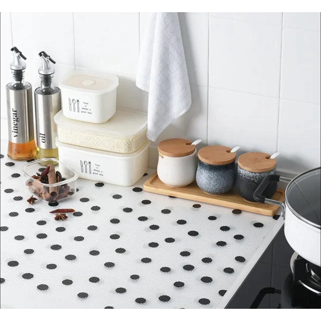 Oil Proof Cabinet Drawer Liners | 45x120cm | 3 Stylish Prints | Easy-to-Clean Shelf Protector Kitchen Linen Kitchen Cabinets