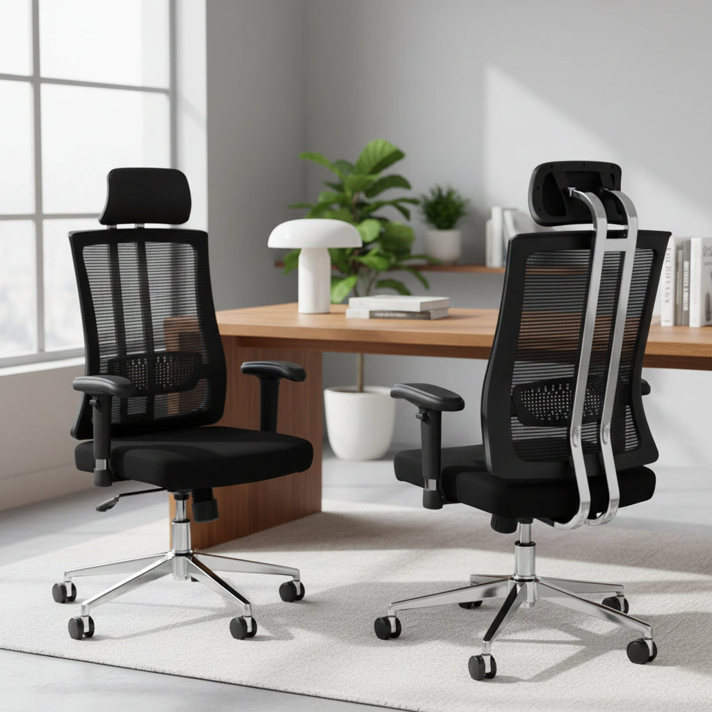 Orthopedic Mesh Office Chair with Adjustable Armrests and Headrest Furniture Office Chairs