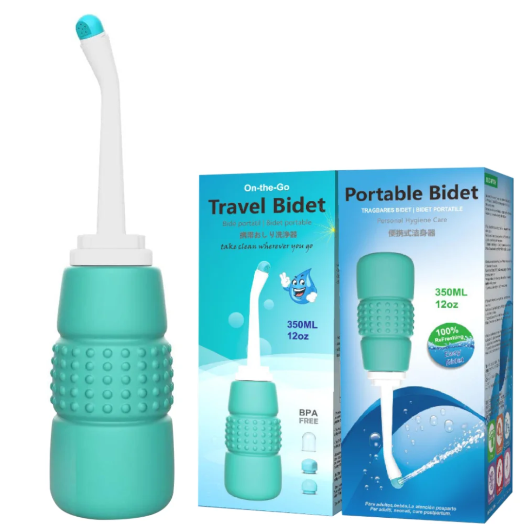 Portable Bidet 350ml with Dual Nozzles and Antislip Handle