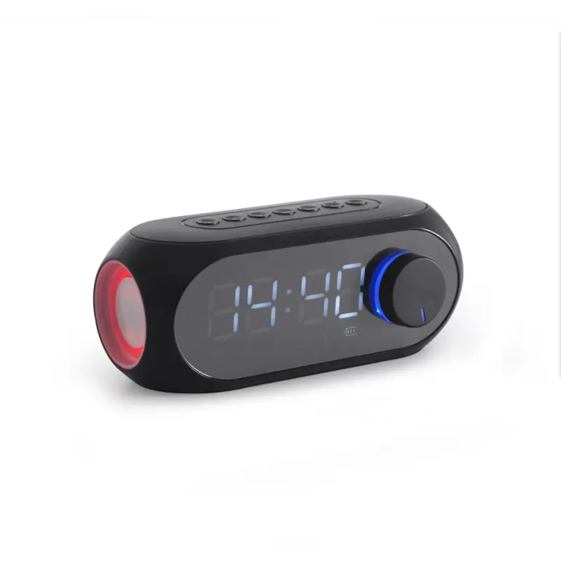 Portable Digital Alarm Clock with Bluetooth Speakers USB Charging Table Clock for Bedroom & Travel