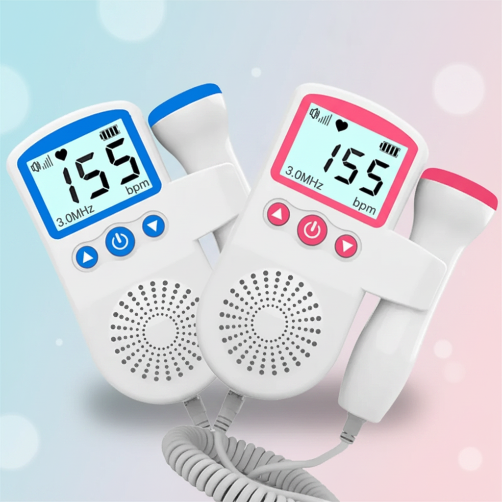 Portable Doppler Fetal Heart Rate Monitor – Pregnancy Baby Heartbeat Detector Baby & Toddler Care Prenatal Heart Rate Monitors