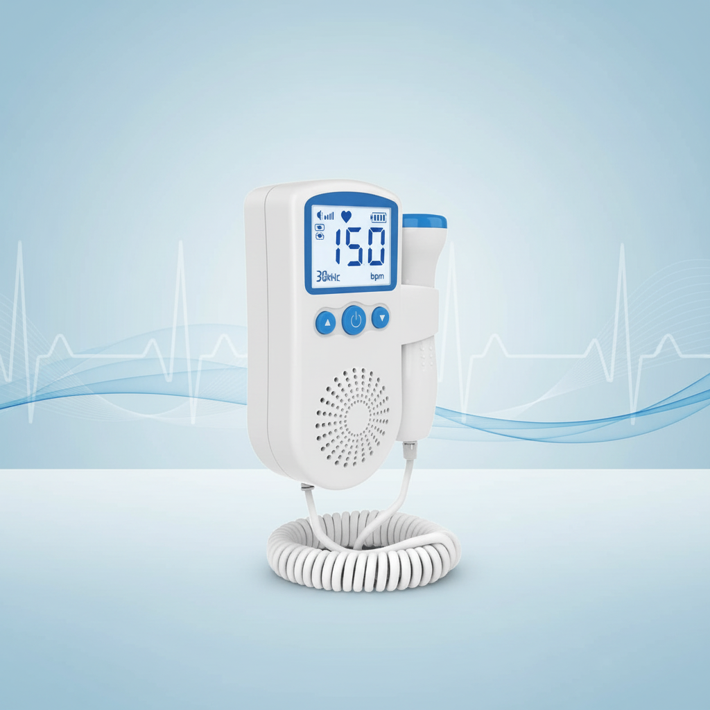 Portable Doppler Fetal Heart Rate Monitor – Pregnancy Baby Heartbeat Detector Baby & Toddler Care Prenatal Heart Rate Monitors