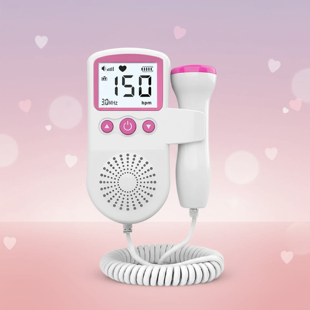 Portable Doppler Fetal Heart Rate Monitor – Pregnancy Baby Heartbeat Detector Baby & Toddler Care Prenatal Heart Rate Monitors