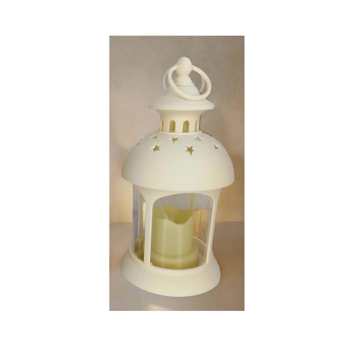 Portable Home Decor LED Lantern | Battery Powered Ambient Light | Black & White Options