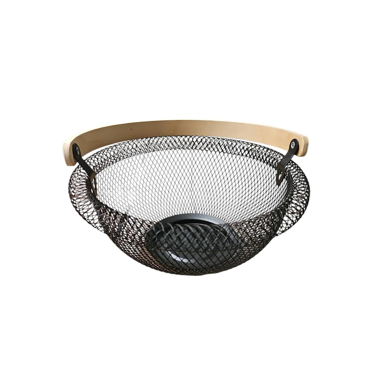 Portable Mesh Fruit Basket Storage Organizer with Wooden Handle | Kitchen | Dining Room | Living Room Home Storage