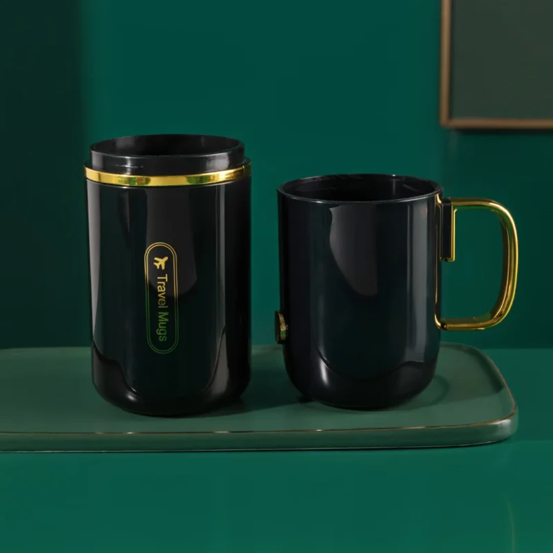 Portable Travel Toothbrush Storage Case with Dual Cups – Compact Oral Care Set for Business Trips Bathroom Storage Toothbrush Covers