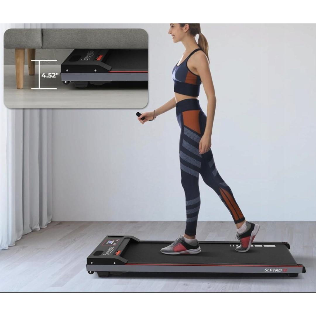 Portable Ultra-Thin Electric Treadmill with LED Display for Home