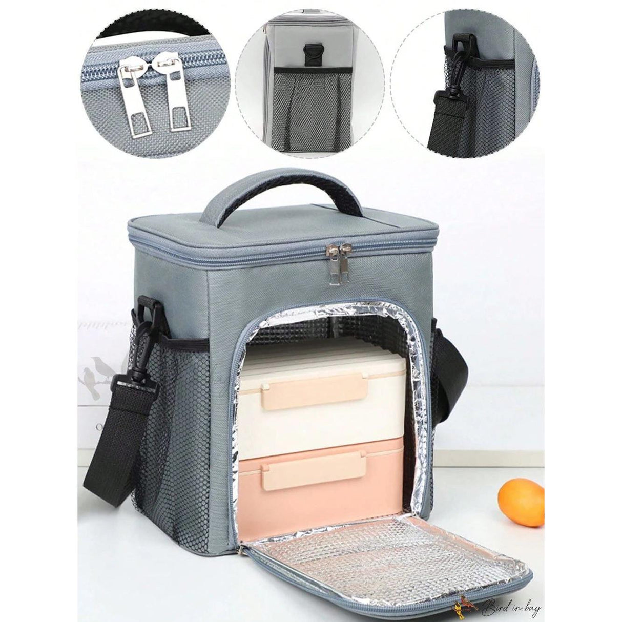Premium 2-Compartment Insulated Lunch Bag Spacious, Crossbody Cooler Design Ideal for Work, Office & Outdoor Use