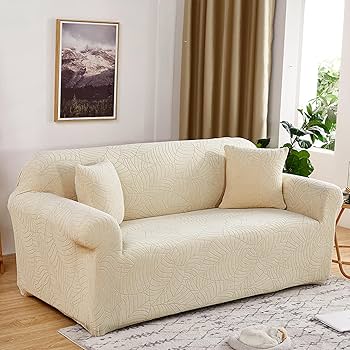 Premium 7-Seater Stretch Sofa Cover Set Leaf Pattern Design