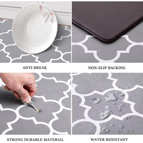 Premium Anti-Fatigue Kitchen Mat for Comfort and Support While Cooking or Cleaning.