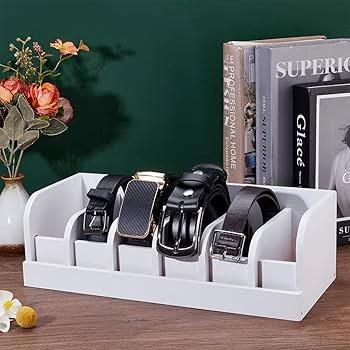 Premium Bamboo Belt Organizer 35x15x11cm Closet Organizers Closet Organizers