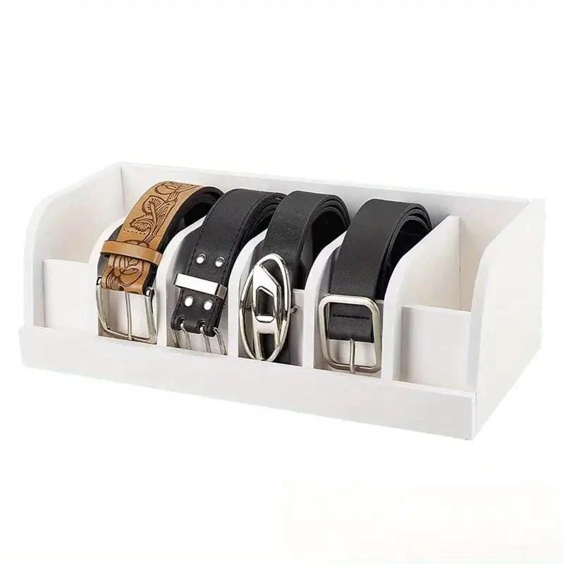 Premium Bamboo Belt Organizer 35x15x11cm Closet Organizers Closet Organizers