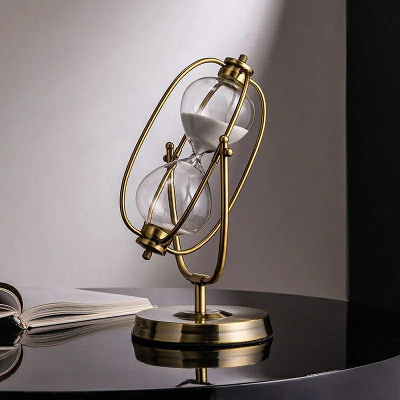 Premium Metal Hourglass Sand Timer Elegant Home & Office Decor